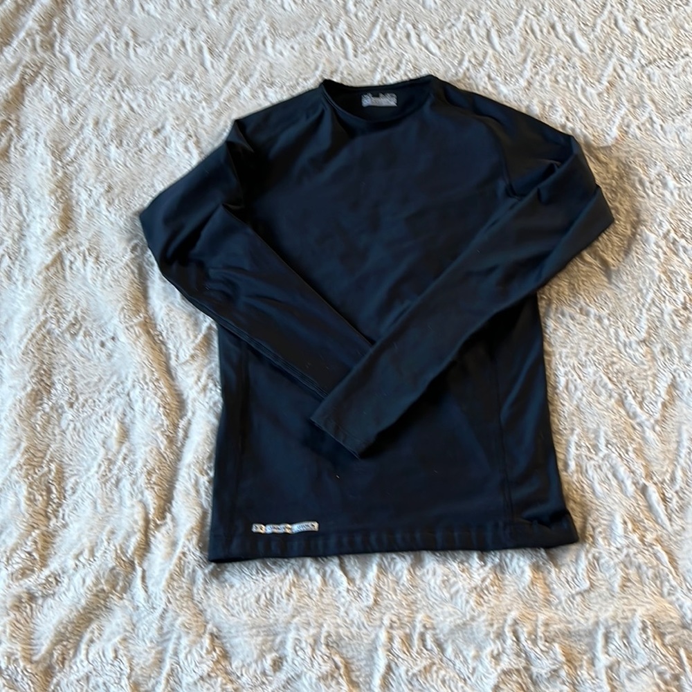 Under Armour Heat Gear Black Crew Neck Long Sleeve Top Size M